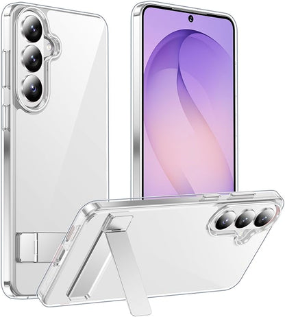 Temdan Designed for Samsung Galaxy S26 Case Clear, Built-in Invisible Kickstand by Temdan