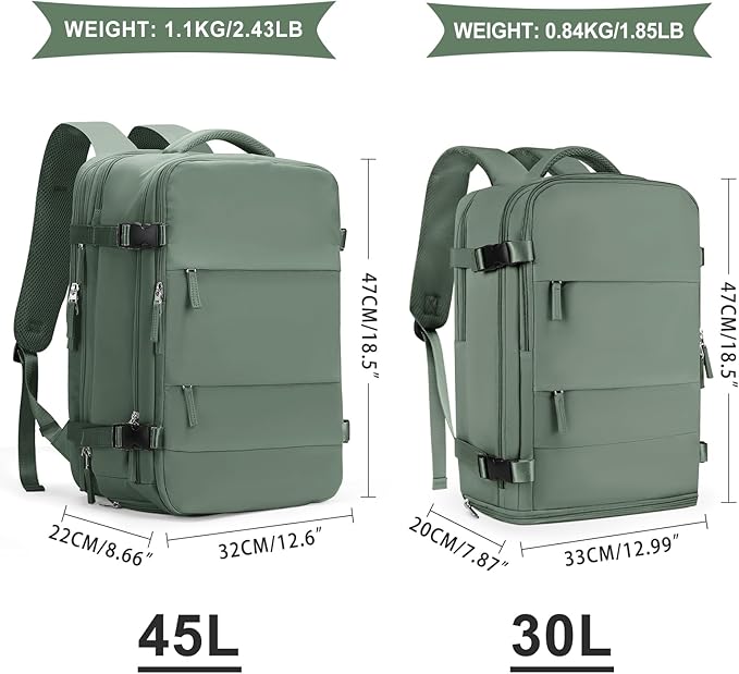 coowoz Large Travel Backpack For Women Men, Carry On Backpack, Hiking Backpack - Image 3