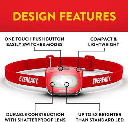Eveready X200 LED Rechargeable Headlamps, Super Bright IPX4 Water Resistant - Image 4