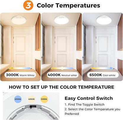 slochi Motion Sensor Light Indoor Wired, 8.7 Inch 3000K/4000K/6500K Closet - Image 3