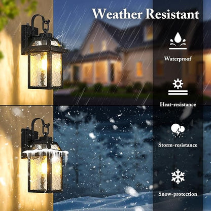 BesLowe Dusk to Dawn Outdoor Wall Lights, Exterior Lighting Fixtures Wall Mount - Image 3
