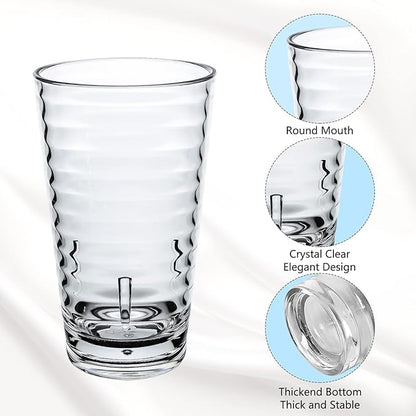 ALIMOTA Plastic Tumblers Cups, Plastic Water Tumbler Drinking Glasses, 13-Ounce - Image 3