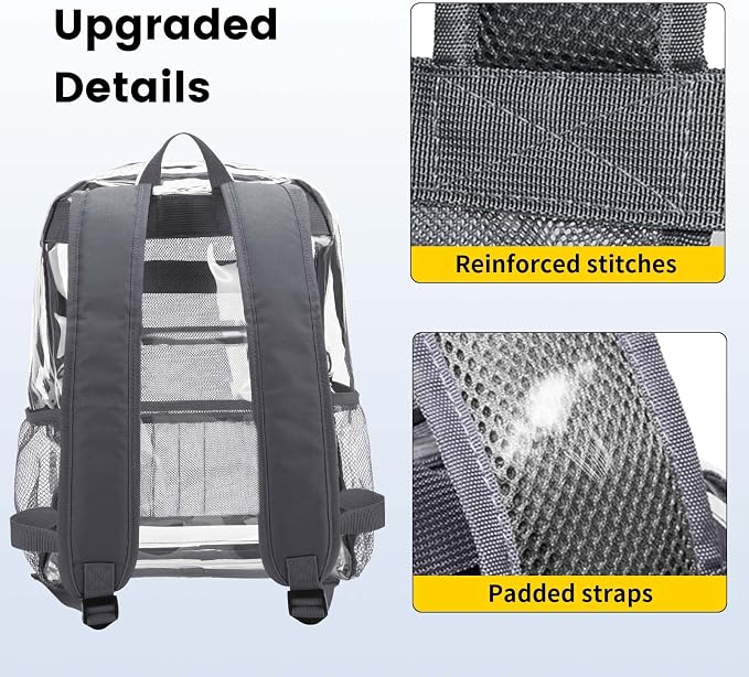 Vorspack Clear Backpack Heavy Duty PVC Transparent Backpack - Image 4