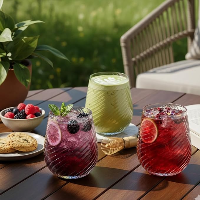 48 Pack Origami Ripple Plastic Glasses 24 9 Ounce Stemless Champagne Flutes & - Image 5