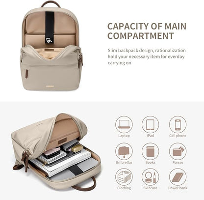 GOLF SUPAGS Laptop Backpack for Women Slim Computer Bag Work Travel College - Image 3