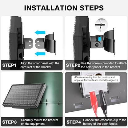 Solar Panel for Deer Feeder, 6V 1.98W Solar Panel Outdoor IP65 Waterproof - Image 3