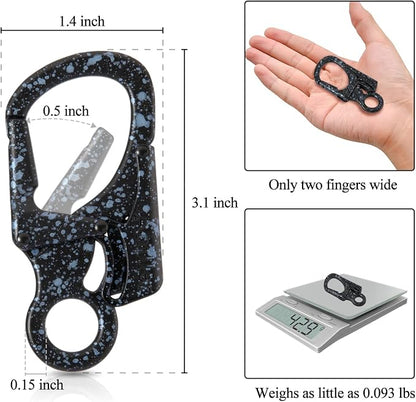 Ahiller Carabiner Clip, Double Anti-Misopening Locking Design, Key Ring Clip - Image 2