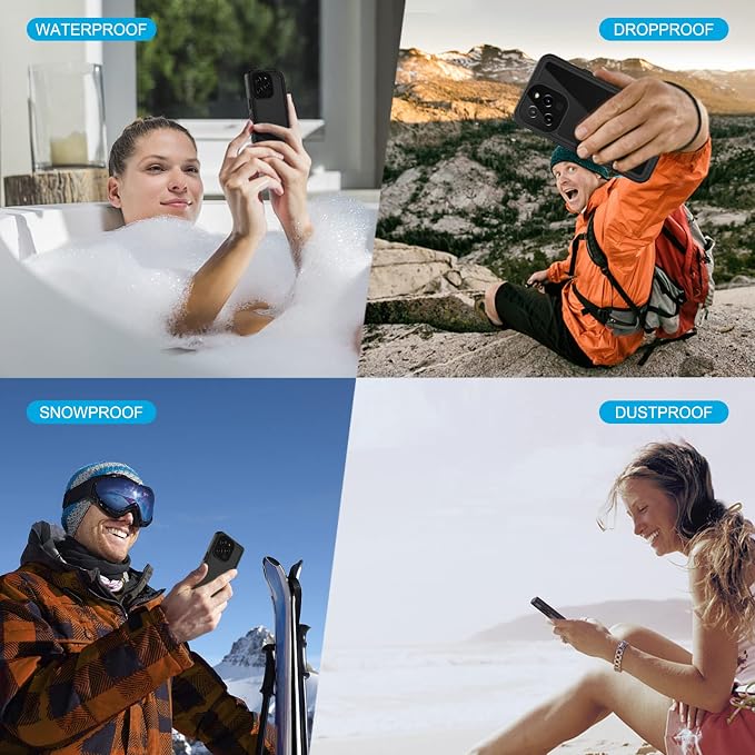 Lanhiem for iPhone 13 Pro Max Case, IP68 Waterproof Dustproof Shockproof Cases - Image 8