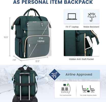 LOVEVOOK 17 inch Laptop Backpack Women, Large Travel Computer Back Pack - Image 3