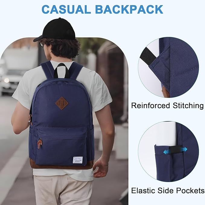 Backpack for Men Women, VASCHY Classic Water-resistant Lightweight Travel - Image 5