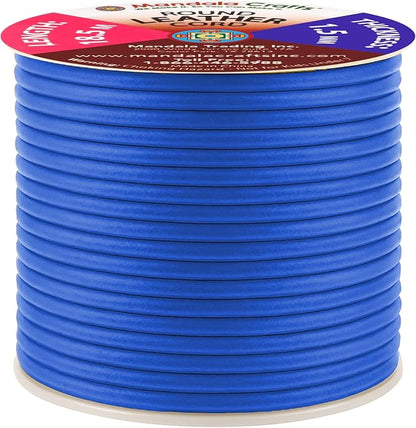 Mandala Crafts Round Genuine Blue Leather Cord - Image 2
