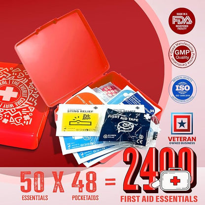 EVERLIT Pocket-Aid Mini First Aid Kit | Compact, Portable Hard-Shell Cases of - Image 4