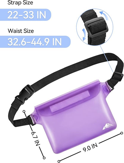 HEETA Waterproof Fanny Pack, Waterproof Pouch Dry Bag 2/3/4 Pack - Image 4