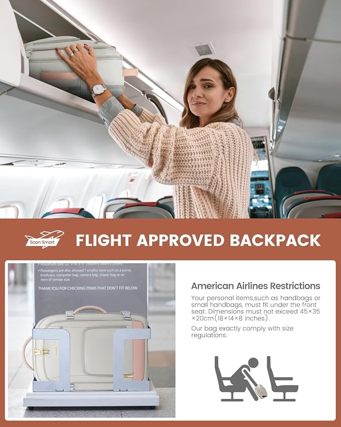 LOVEVOOK Travel Backpack For Women Flight Approved, 50L Carry On Backpack - Image 2