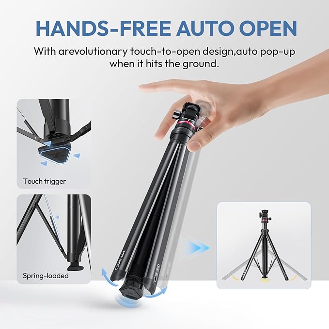 ULANZI MT-80 Aluminum Tripod Stand, 7FT Extendable Camera Phone Tripod - Image 2