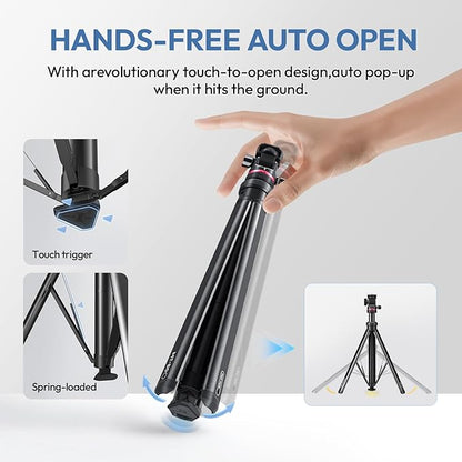 ULANZI MT-80 Aluminum Tripod Stand, 7FT Extendable Camera Phone Tripod - Image 2