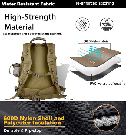 Large Military Bug Out Bag 3 Day Pack Expandable Backpack Army Daypack - Image 6
