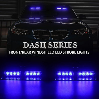 XRIDONSEN 2 in 1 Blue Emergency Dash Strobe Lights Warning Safety Flashing - Image 2