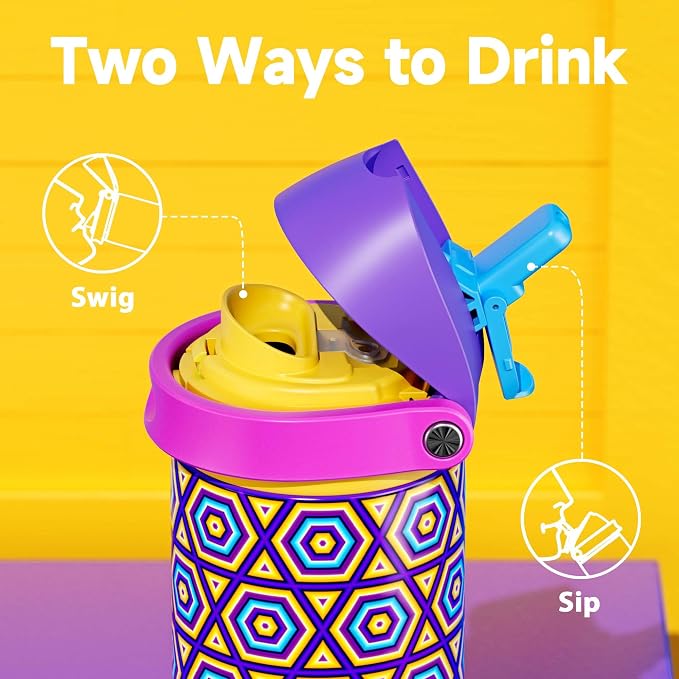 24 oz Insulated Water Bottle for Women: Meoky Stainless Steel Water Bottle - Image 3