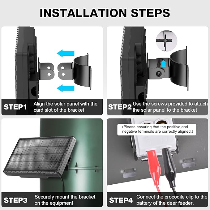 Solar Panel for Deer Feeder, 12V 1.98W Solar Panel Outdoor IP65 Waterproof - Image 3