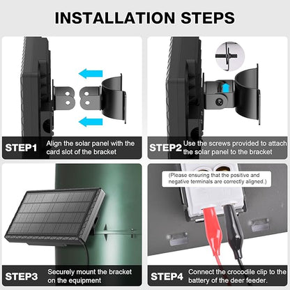 Solar Panel for Deer Feeder, 12V 1.98W Solar Panel Outdoor IP65 Waterproof - Image 3