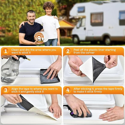 WELLUCK RV Roof Sealant Tape Camper Roofing Repair Tape, 6 Inch X 50 Foot - Image 7