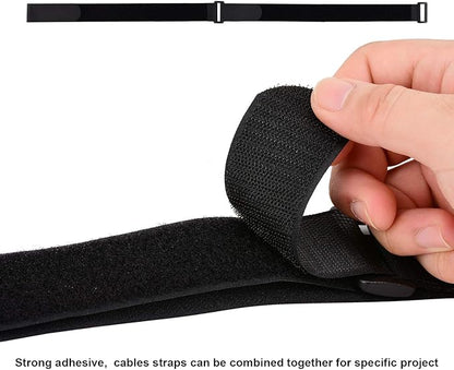 1.5 x 24 Inch Hook and Loop Cable Tie, 12 Pack Heavy Duty Adjustable Fastening - Image 5
