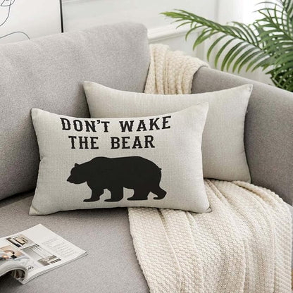 TKS MITLAN Don't Wake The Bear Decorative Pillow Covers Cool Animal Bear Black - Image 7
