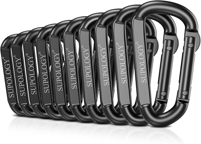 Carabiner Clips, 900 LBS 2.5" Iron Heavy Duty Caribeaners - Image 8
