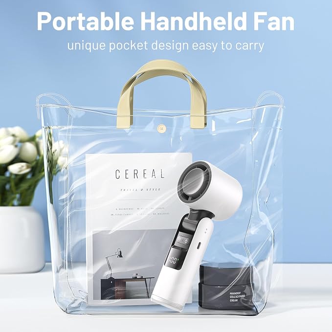 Lerat Portable Handheld Turbo Fan, 5 High-Speed Wind, Battery Operated - Image 7
