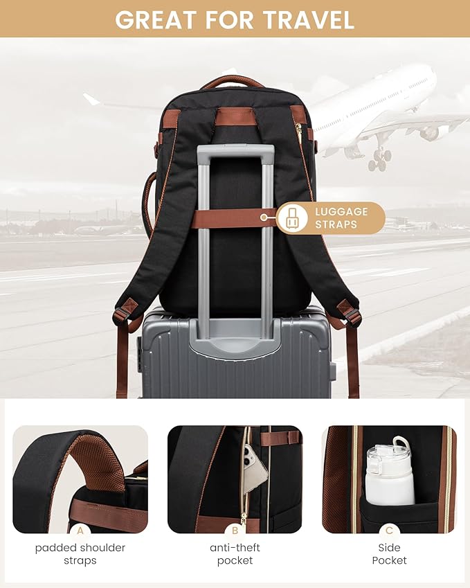 LOVEVOOK Travel Essentials Carry on Backpack 40L Travel Backpack - Image 7