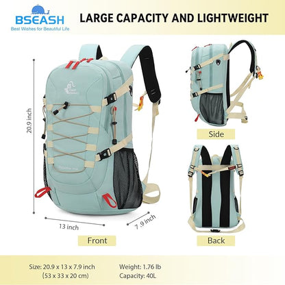 Bseash 40L Waterproof Hiking Backpack - Image 8