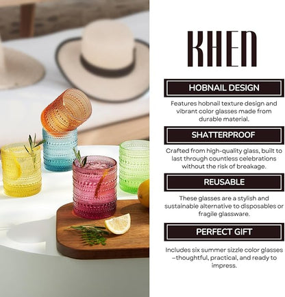 Khen Hobnail Drinking Glasses - Image 5