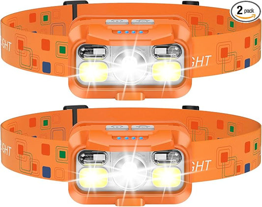 LHKNL Headlamp Rechargeable, Lumen Super Bright Motion Sensor Head Lamp by LHKNLHOME