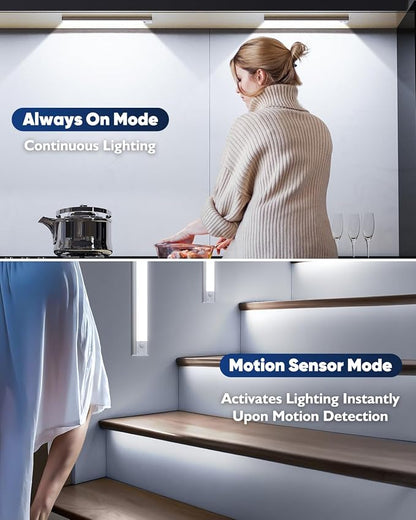 Under Cabinet Lighting, 2200mAh 10 Inch Battery Operated Rechargeable Motion - Image 5