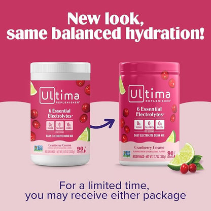 Ultima Replenisher Daily Electrolyte Powder Drink Mix – Sugar Free – Cranberry - Image 4