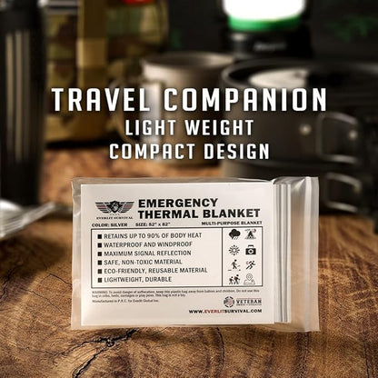 EVERLIT Survival Emergency Mylar Thermal Blankets -Space Blanket Survival kit - Image 2