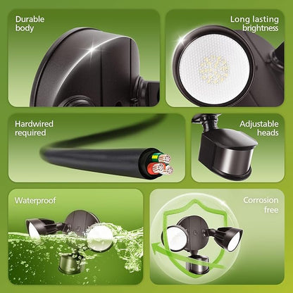 Philips 44W 4200 lm LED Security Light Outdoor w/PIR Motion Sensor, 5000K - Image 2