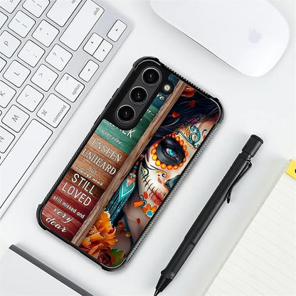 for Samsung Galaxy S23 Case, Sugar Skull Day of Death Halloween Pattern Graphic - Image 7