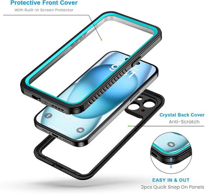 Lanhiem for iPhone 15 Case, IP68 Waterproof Dustproof Shockproof Cases - Image 3