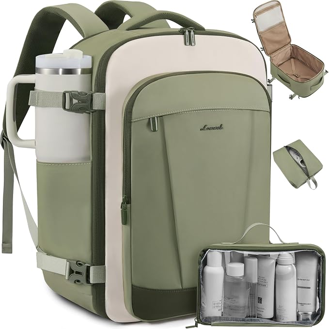 LOVEVOOK 40L Travel Backpack for Women & Men, Airline Approved Carry On Backpack by LOVEVOOK