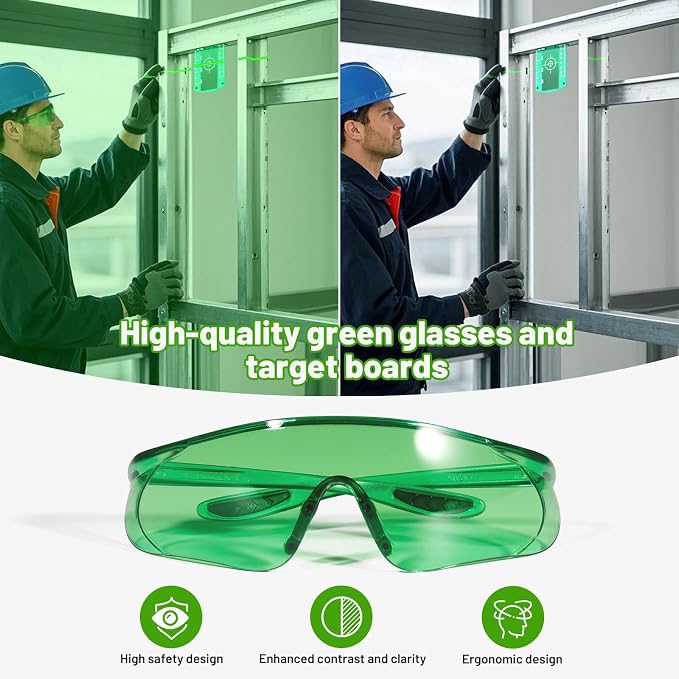 Huepar Laser Level with 60in Tripod, 1/13 High Accuracy Self Leveling Green - Image 9