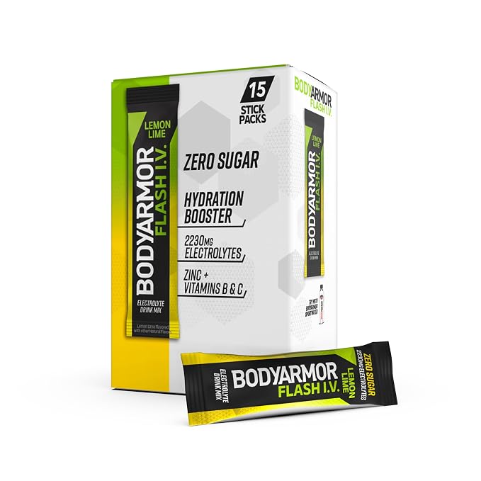 BODYARMOR Flash IV Electrolyte Packets, Lemon Lime by BODYARMOR