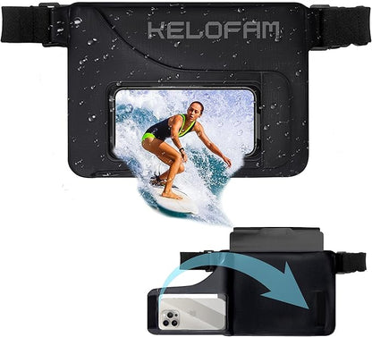 Waterproof bag Fanny Pack with Phone Case, Water proof Phone Pouch Dry Bag Keep by KELOFAMWaterproofPouchBag