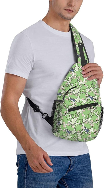 Cute Frog Sling Bag For Women Men Fashion Backpack Crossbody Frogs Shoulder Bag - Image 8