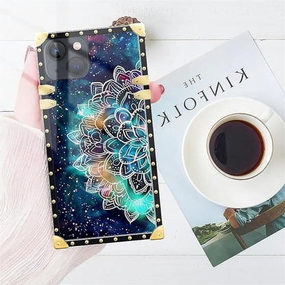 Compatible with iPhone 14 Case, Starry Sky Colourful Mandala Luxury Golden - Image 7