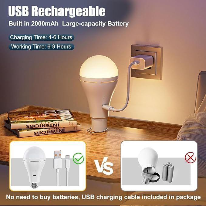 Brightown USB Rechargeable Light Bulb - Image 4