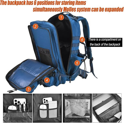 45L Tactical Backpack for Men Women, Military Assault Pack - Image 4