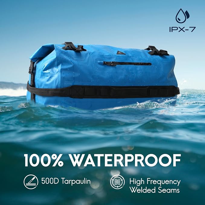 Haimont Large Waterproof Duffel Backpack Roll-Top Heavy Duty Dry Duffle Bag - Image 2