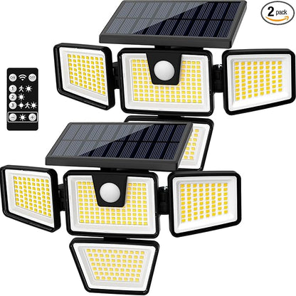 AmeriTop Solar Lights Outdoor, 2 Pack LED High Brightness Cordless Solar Motion by AmeriTop